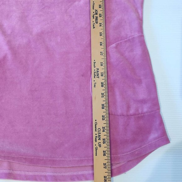 d&co pink, lilac long sleeved, crew neck velour tunic size M - Picture 7 of 10